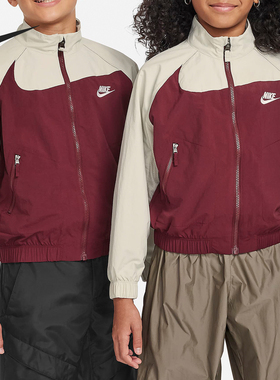 Nike/耐克正品春季新款大童防风休闲运动夹克外套FN9134-619