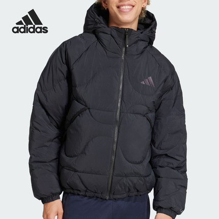 Adidas/阿迪达斯正品新款男女蓬松保暖运动连帽羽绒服JG5926