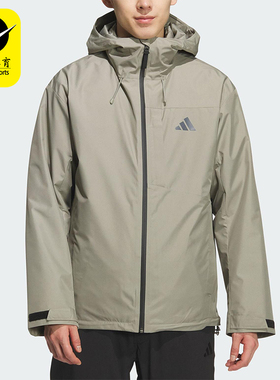 Adidas/阿迪达斯正品2025男士连帽保暖三合一羽绒内胆外套KQ5502