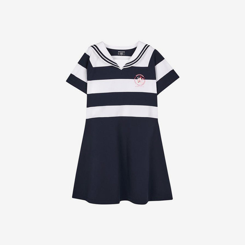 Skechers/斯凯奇正品夏季新款女童运动时尚针织短袖连衣裙,童装/婴儿装/亲子装,连衣裙,淘宝优惠券,粉丝福利购,淘宝优惠卷