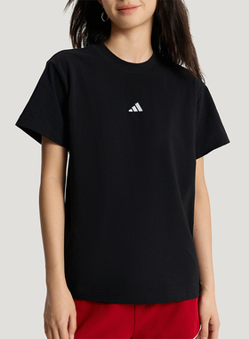 Adidas/阿迪达斯正品夏季女士透气简约轻盈圆领日常短袖T恤KX2761