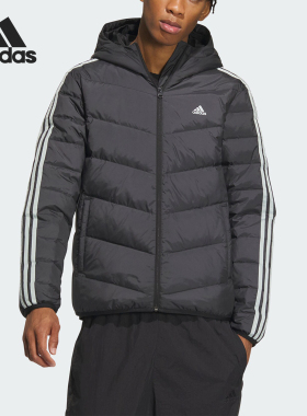 Adidas/阿迪达斯男子运动休闲连帽保暖羽绒服IK7601