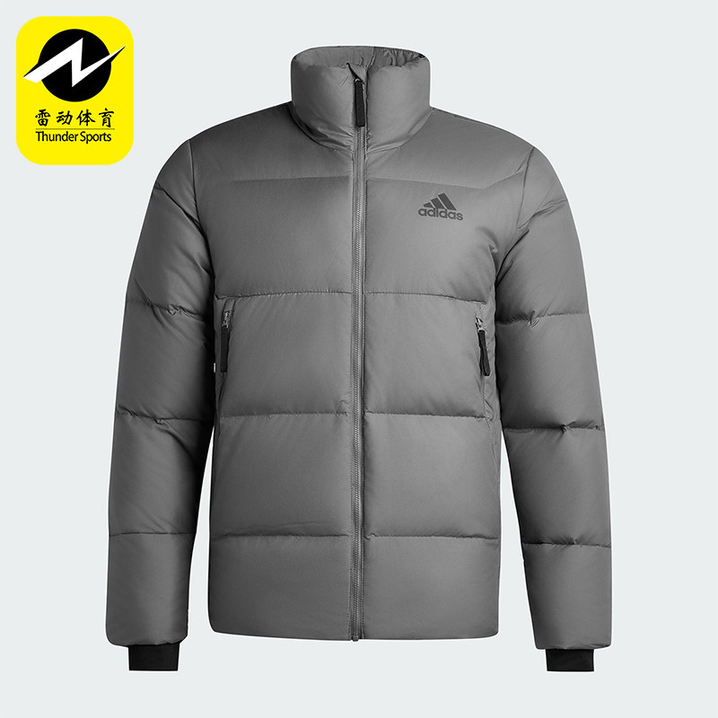 Adidas/阿迪达斯正品冬季男士运动保暖休闲简约立领羽绒服KF6761