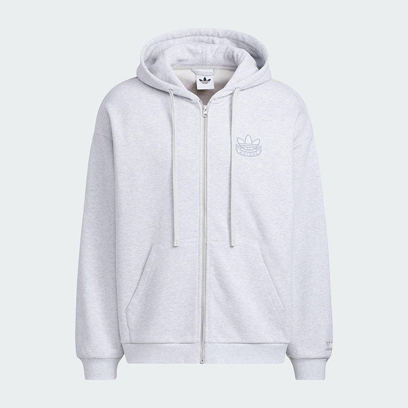 Adidas/阿迪达斯正品三叶草男女宽松运动连帽日常休闲外套KG8508