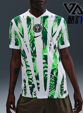 Nike/耐克正品Dri-FIT 男士足球条纹运动花纹短袖T恤HM9660-100