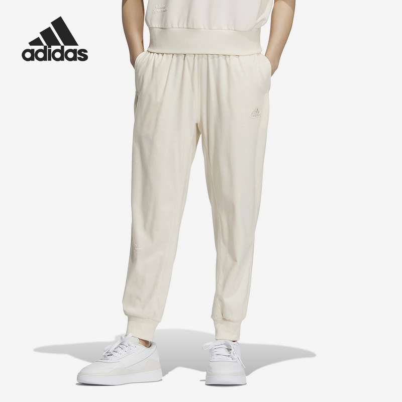 阿迪达斯女士针织运动束脚九分裤