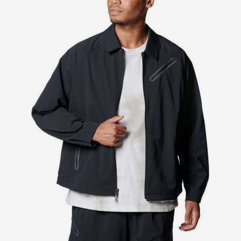 UA/安德玛正品2025新款男子防风宽松梭织翻领夹克外套1383029-001