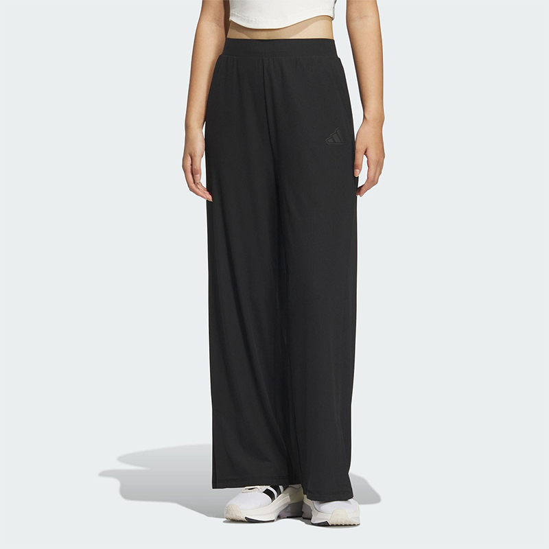Adidas/阿迪达斯正品2025女士宽松透气经典阔腿直筒长裤JN0712