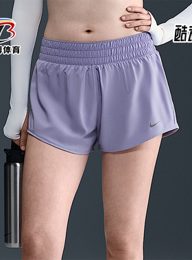 Nike/耐克正品2025女士耐穿中腰松紧腰透气印花短裤DX6011-533