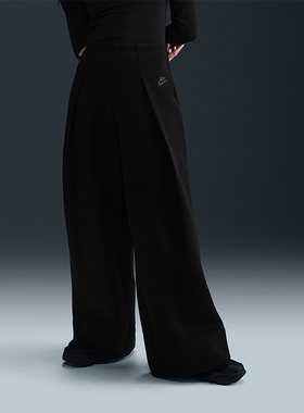 Nike/耐克正品Sportswear女士针织高腰褶裥阔腿长裤FV8053-010