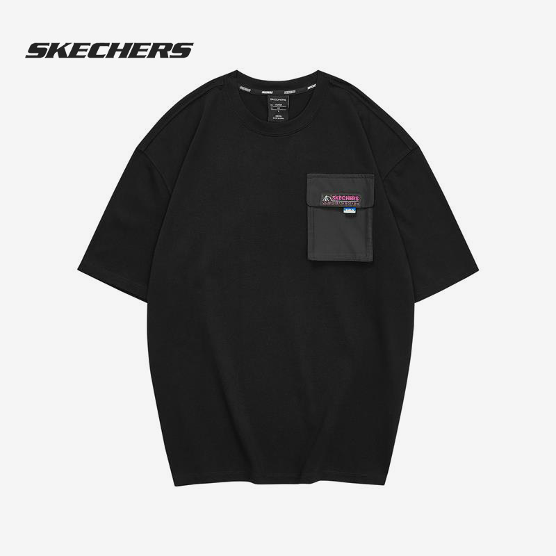 Skechers/斯凯奇正品新款夏季男子休闲宽松短袖简约T恤 L221M055