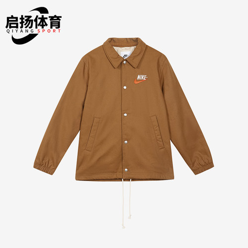 Nike/耐克正品男士Logo印花翻领舒适复古长袖夹克FD9903-258
