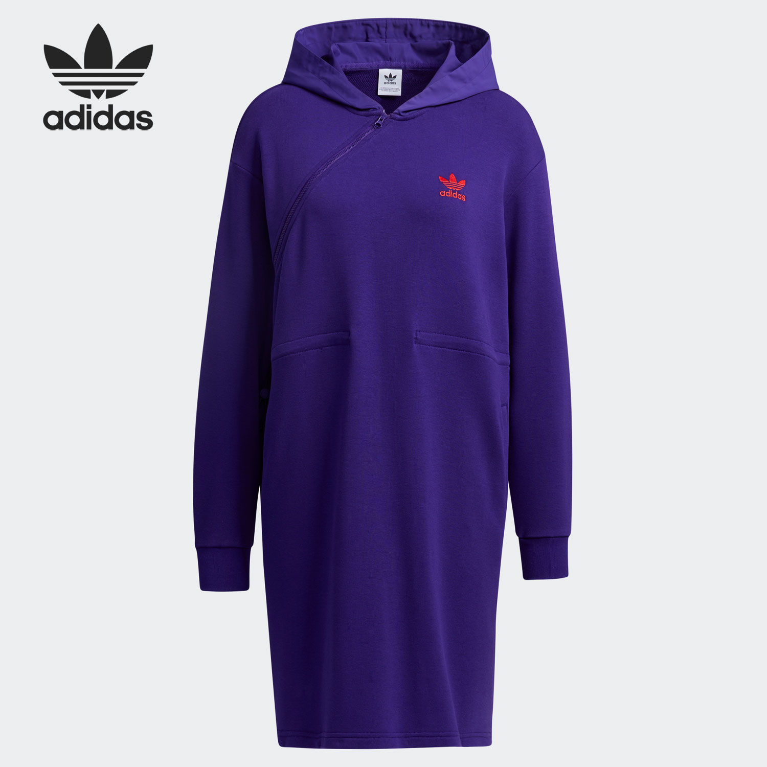 Adidas/阿迪达斯正品三叶草CNY DRESS 女子长袖运动连衣裙 GQ8836