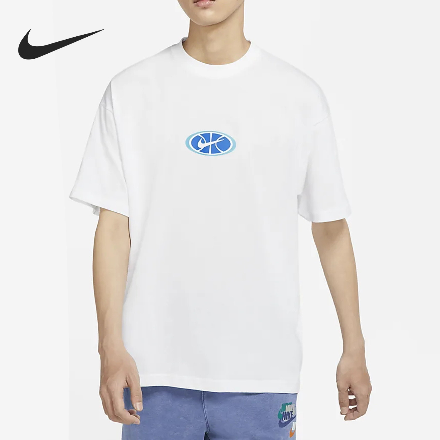 Nike/耐克正品当季新款男女休闲简约印花短袖T恤DV9403-100