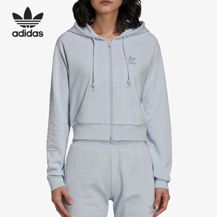 Cropped三叶草女子休闲夹克外套 HF6765 阿迪达斯正品 Adidas