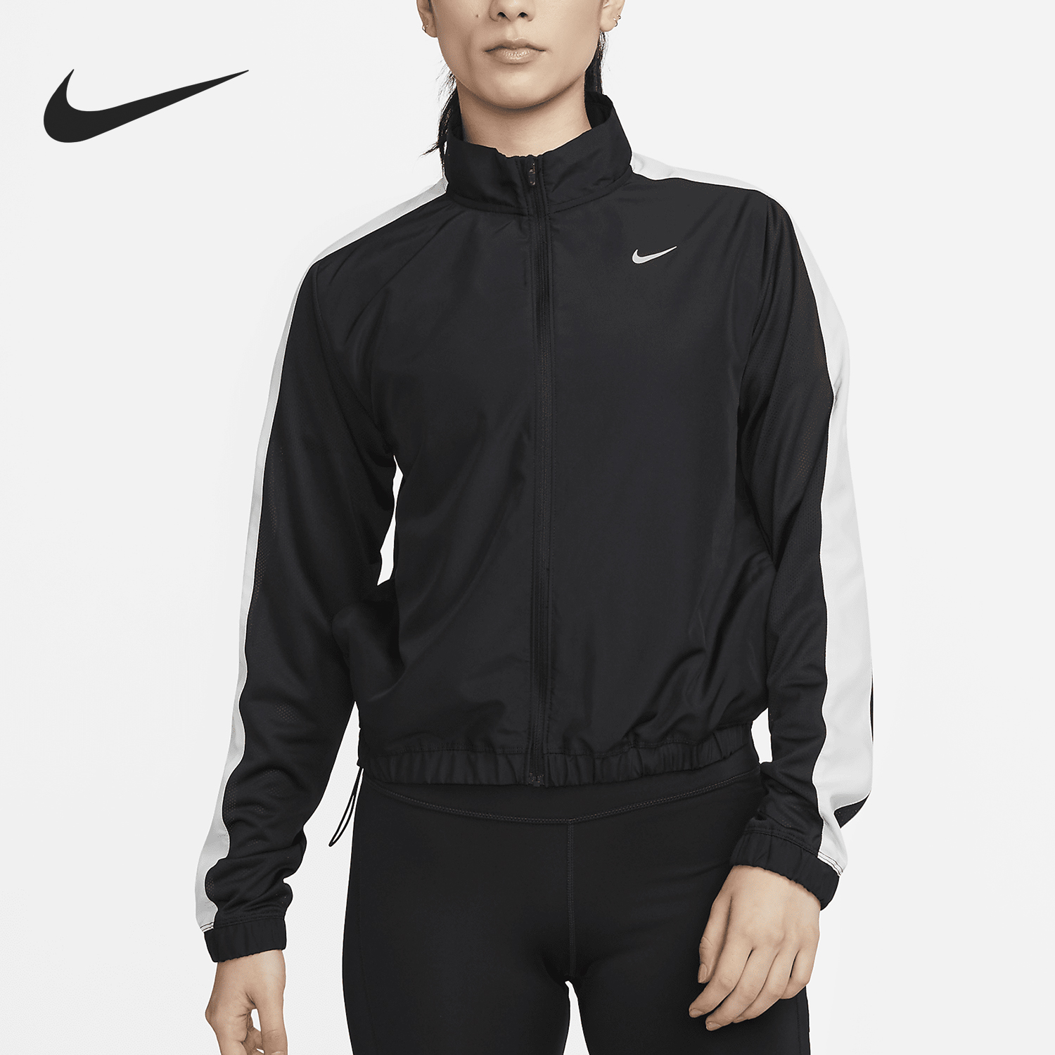 Nike/耐克正品Dri-FIT女士跑步立领拼接运动外套DX1038-010