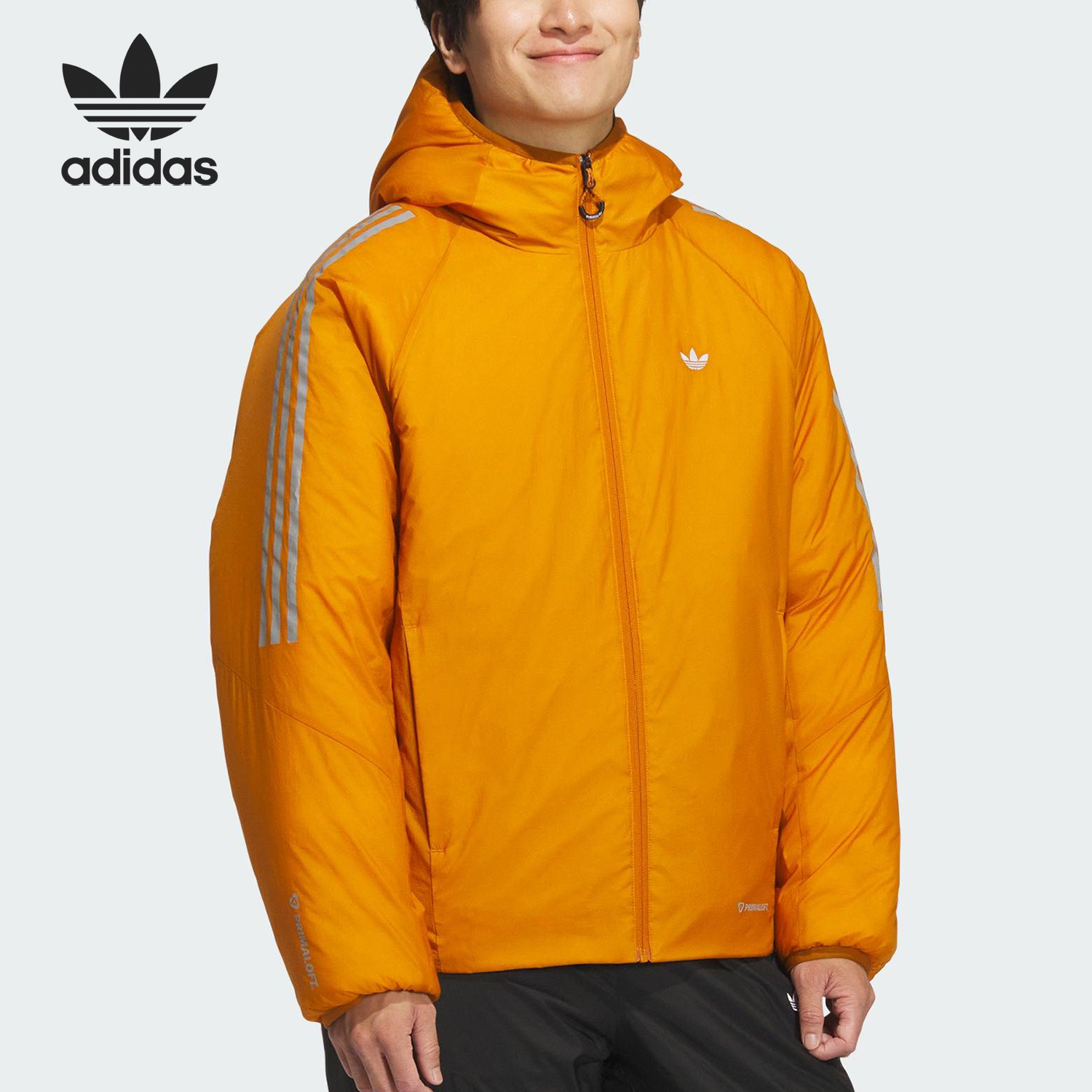 Adidas/阿迪达斯官方正品三叶草男士连帽保暖运动耐穿棉服KH2026