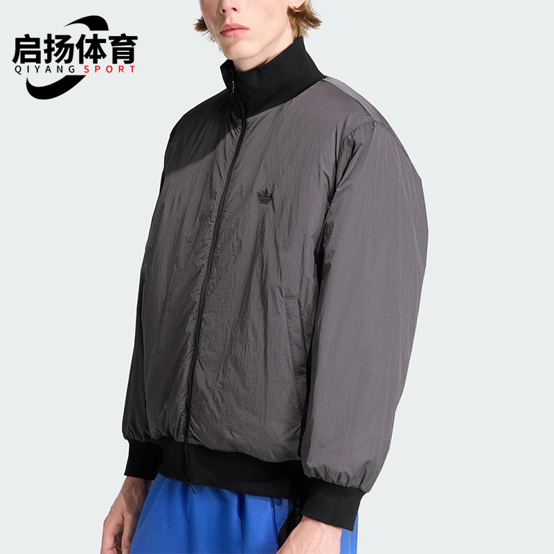 Adidas/阿迪达斯正品三叶草男士休闲保暖立领运动梭织棉服JW0980