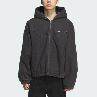 Adidas/阿迪达斯正品三叶草男女休闲连帽运动宽松保暖外套KC2640