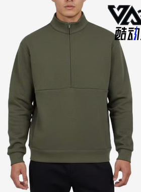 Nike/耐克正品新款男绿色纯色立领套头经典休闲卫衣HQ6954-325