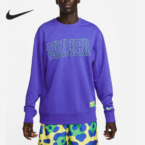 Nike/耐克正品男款袖口Logo刺绣圆领套头长袖卫衣DR9987-430