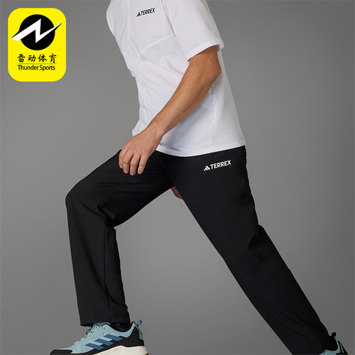 Adidas/阿迪达斯正品2025男士运动梭织经典直筒登山长裤JF3709
