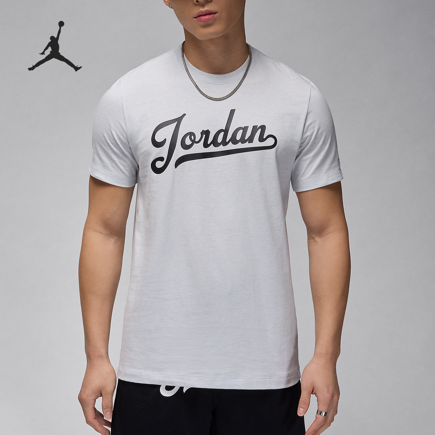 Nike/耐克正品JORDAN男士简约休闲针织圆领短袖T恤FN5959-044