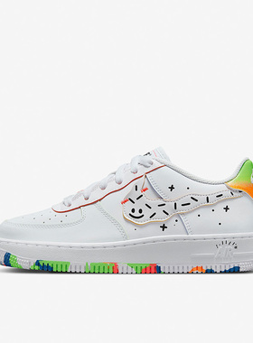 Nike/耐克正品Air Force 1空一号女子GS大童休闲板鞋 DV1366-111