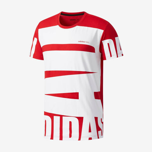 Adidas阿迪达斯正品男士短袖圆领印花透气套头运动T恤CD3414