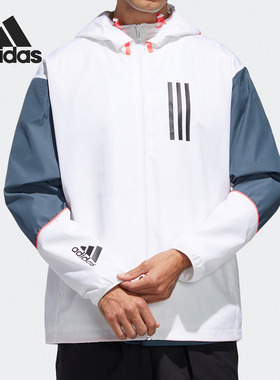 Adidas/阿迪达斯正品W.N.D.男子休闲运动连帽风衣夹克外套 GF3998