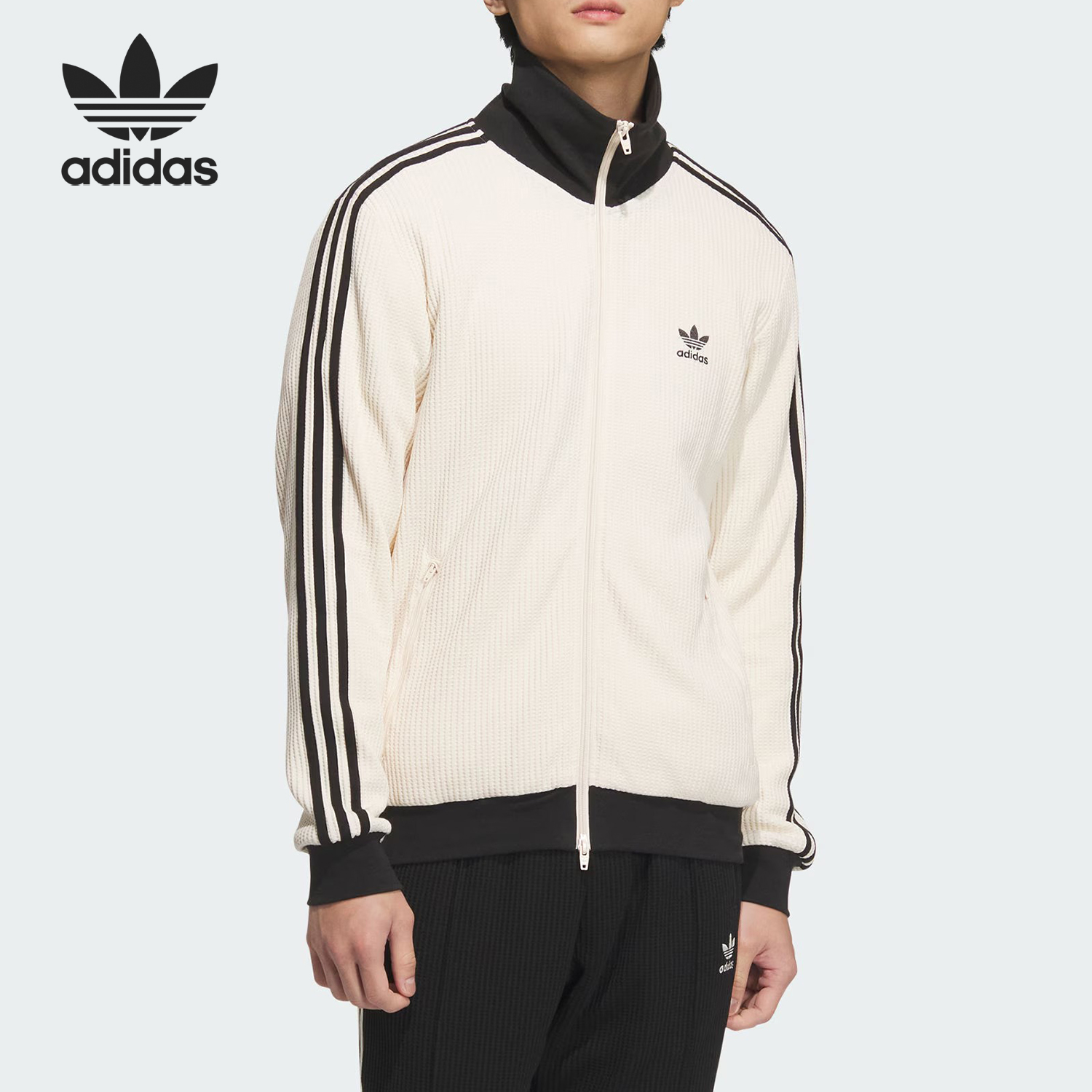 Adidas/阿迪达斯正品三叶草男女同款透气时尚立领外套JW0109