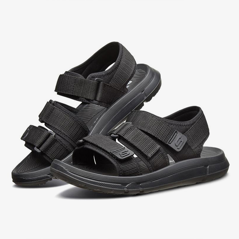 Skechers/斯凯奇正品当季男子新款魔术贴沙滩鞋透气舒适凉鞋