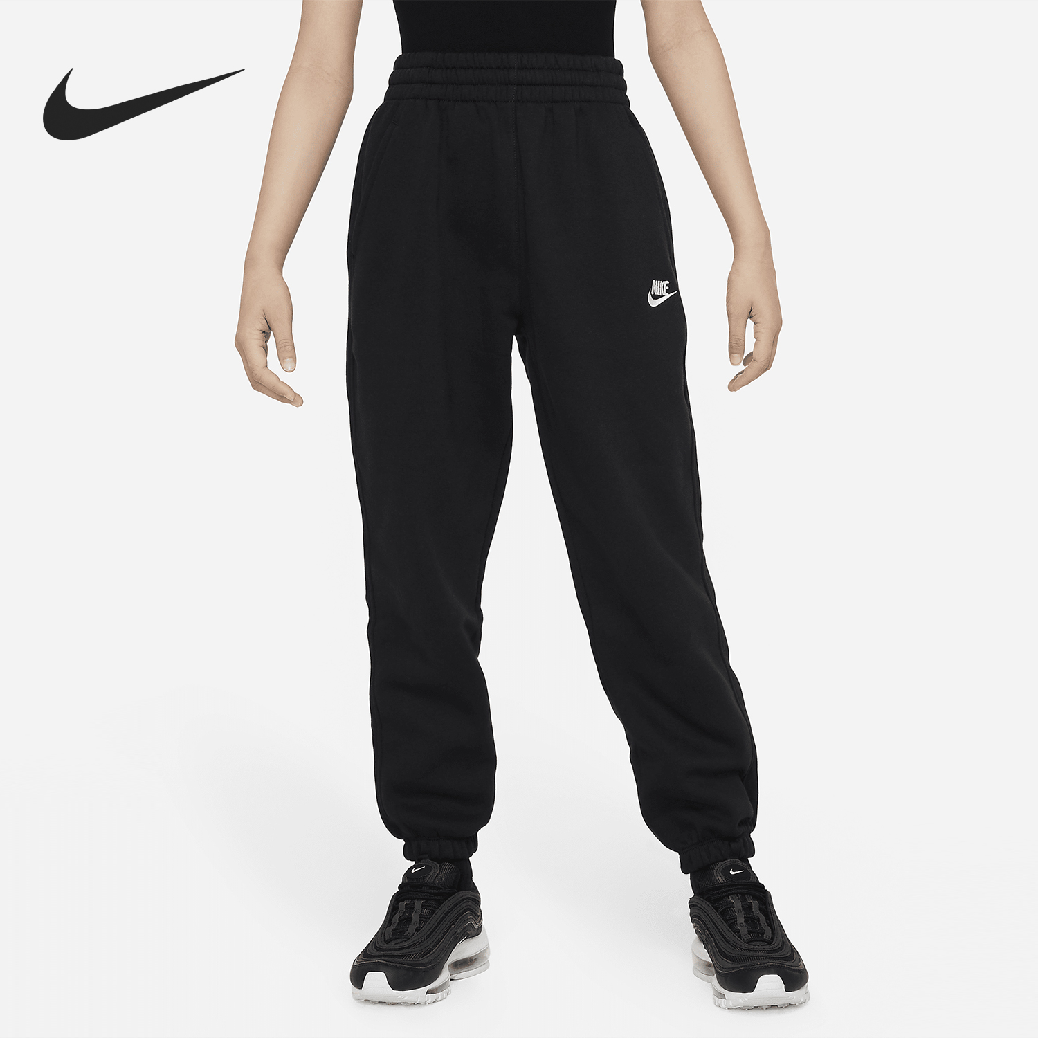 Nike/耐克正品新款大童宽松加绒针织运动束脚裤FD2933-010