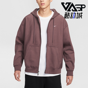 休闲连帽刺绣运动卫衣HV1085 Nike Swoosh男士 Solo 502 耐克正品