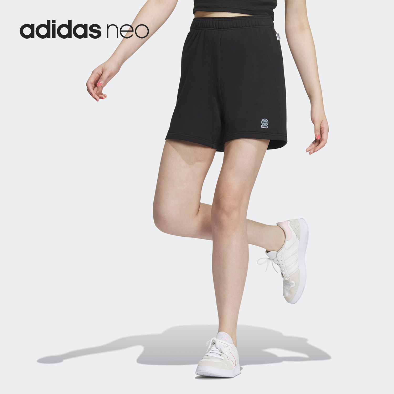 Adidas/阿迪达斯正品2023夏季新款neo女子针织运动短裤IA5014