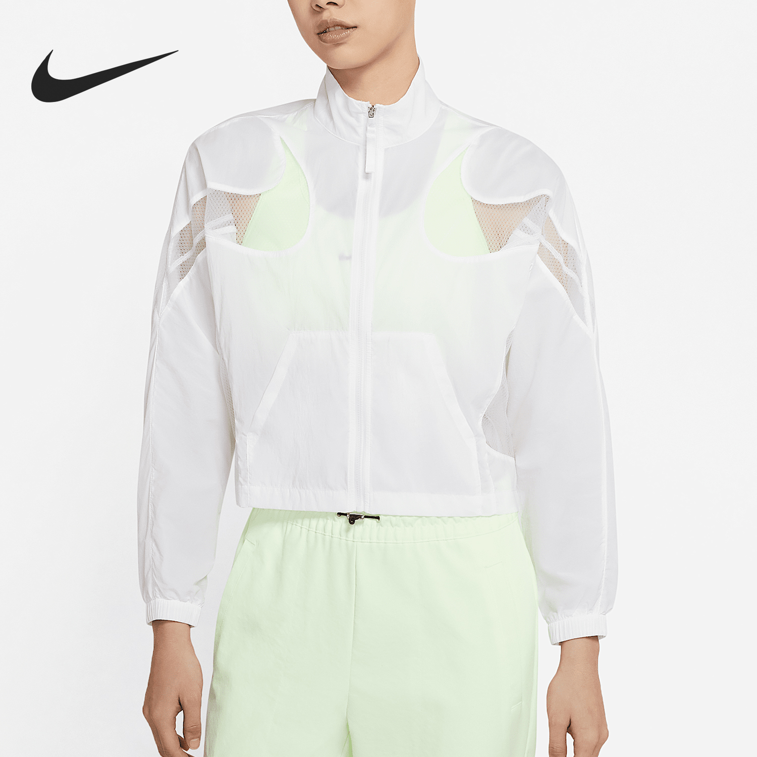 Nike/耐克正品春秋新款女士运动透气短裤立领外套CZ8285-100