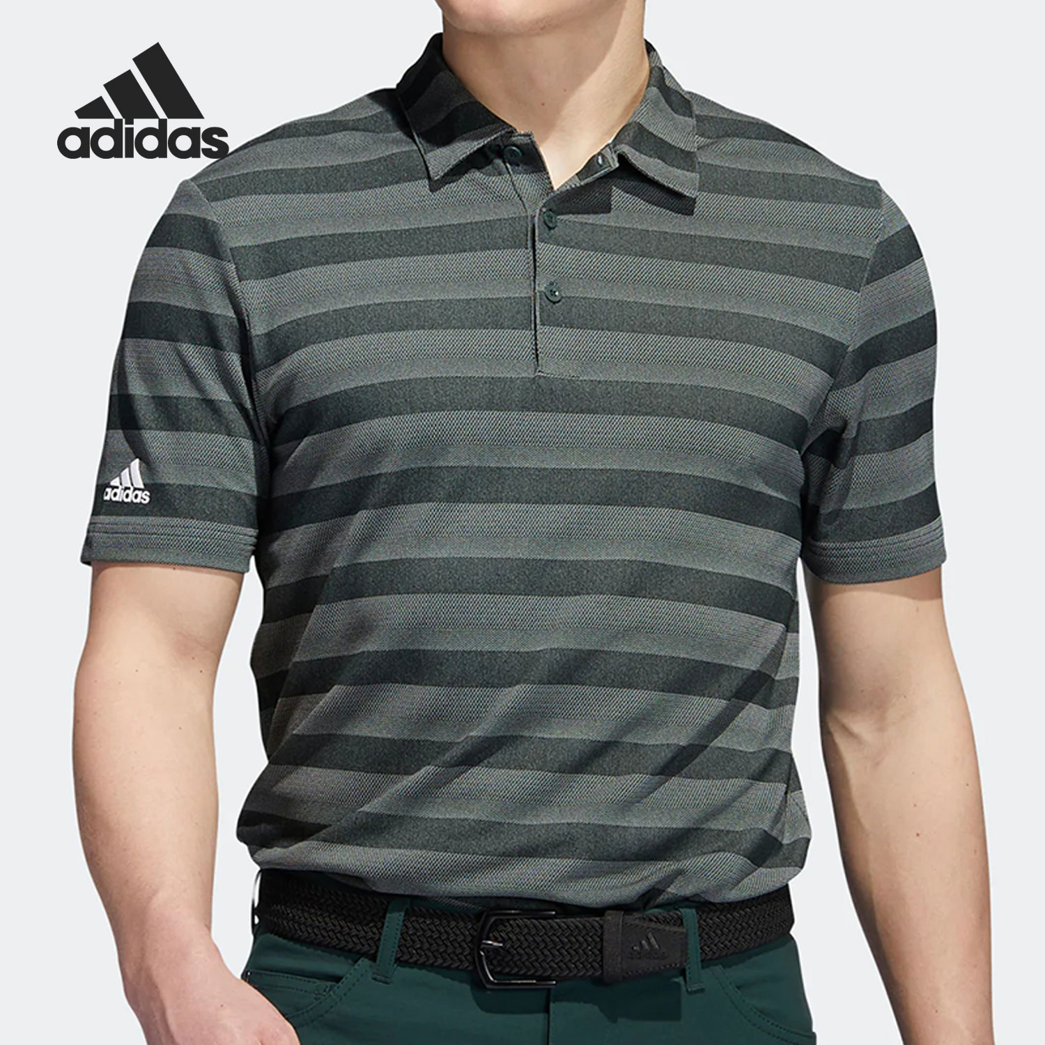 Adidas/阿迪达斯官方正品 CLR STRP 男子运动休闲Polo衫 HM5326