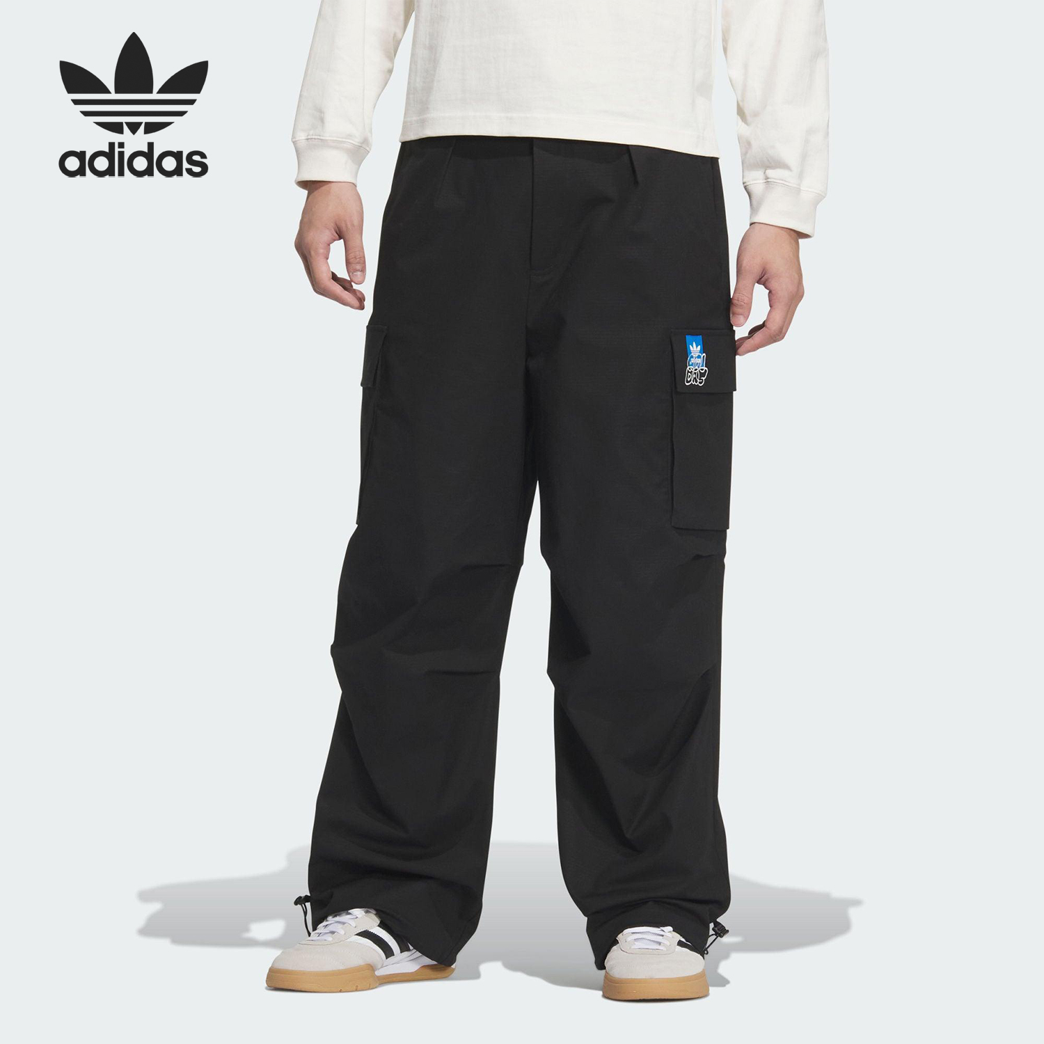 Adidas/阿迪达斯正品三叶草男士工装梭织运动户外长裤KA8012