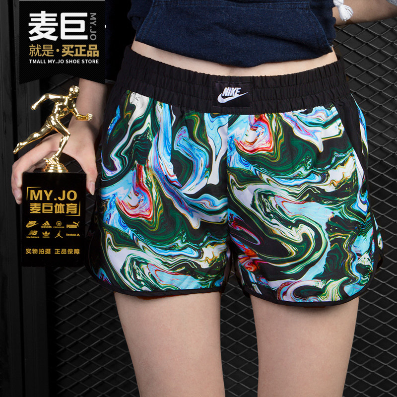 Nike/耐克正品Sportswear女子印花梭织运动短裤沙滩短裤893672