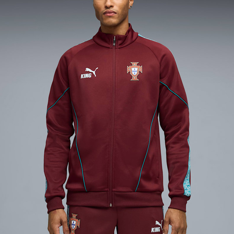 Puma/彪马正品KING新款男酒红蓝色足球训练经典夹克外套784833-24