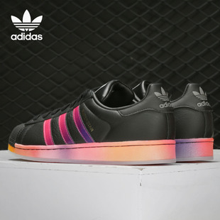 运动休闲鞋 Adidas 贝壳头板鞋 三叶草男女同款 FU9394 阿迪达斯正品