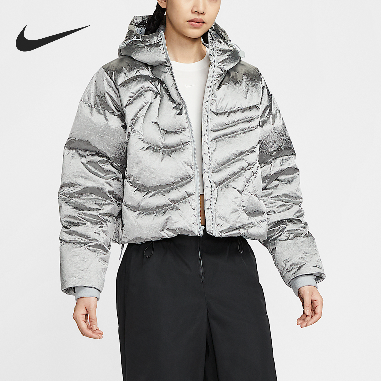Nike/耐克正品2025冬季女士保暖宽松潮流羽绒服IB2004-095