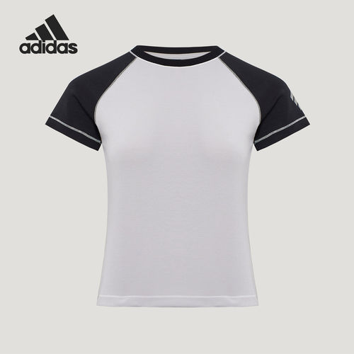 Adidas/阿迪达斯正品夏季女士圆领针织休闲日常透气T恤KZ5450