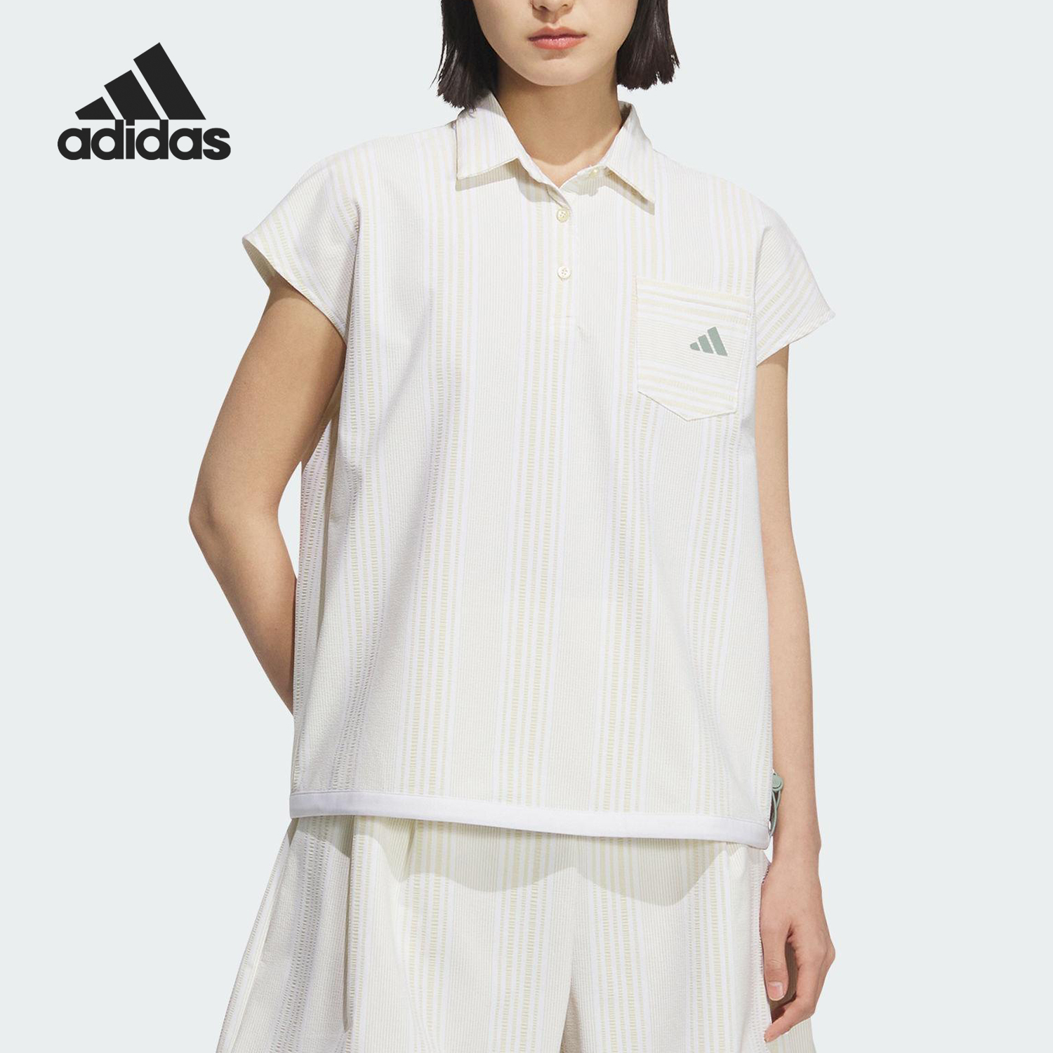 Adidas/阿迪达斯官方正品夏季款女士高尔夫运动透气POLO衫JF4578