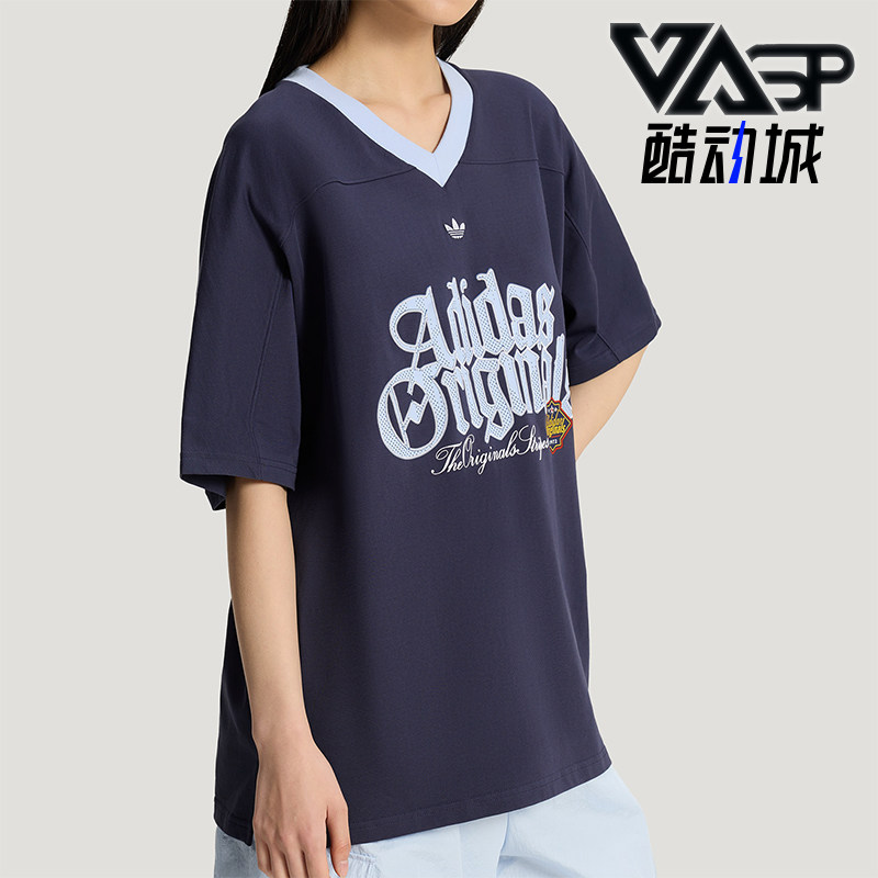 Adidas/阿迪达斯正品三叶草女士针织经典日常运动短袖T恤KT3063 - 实物图