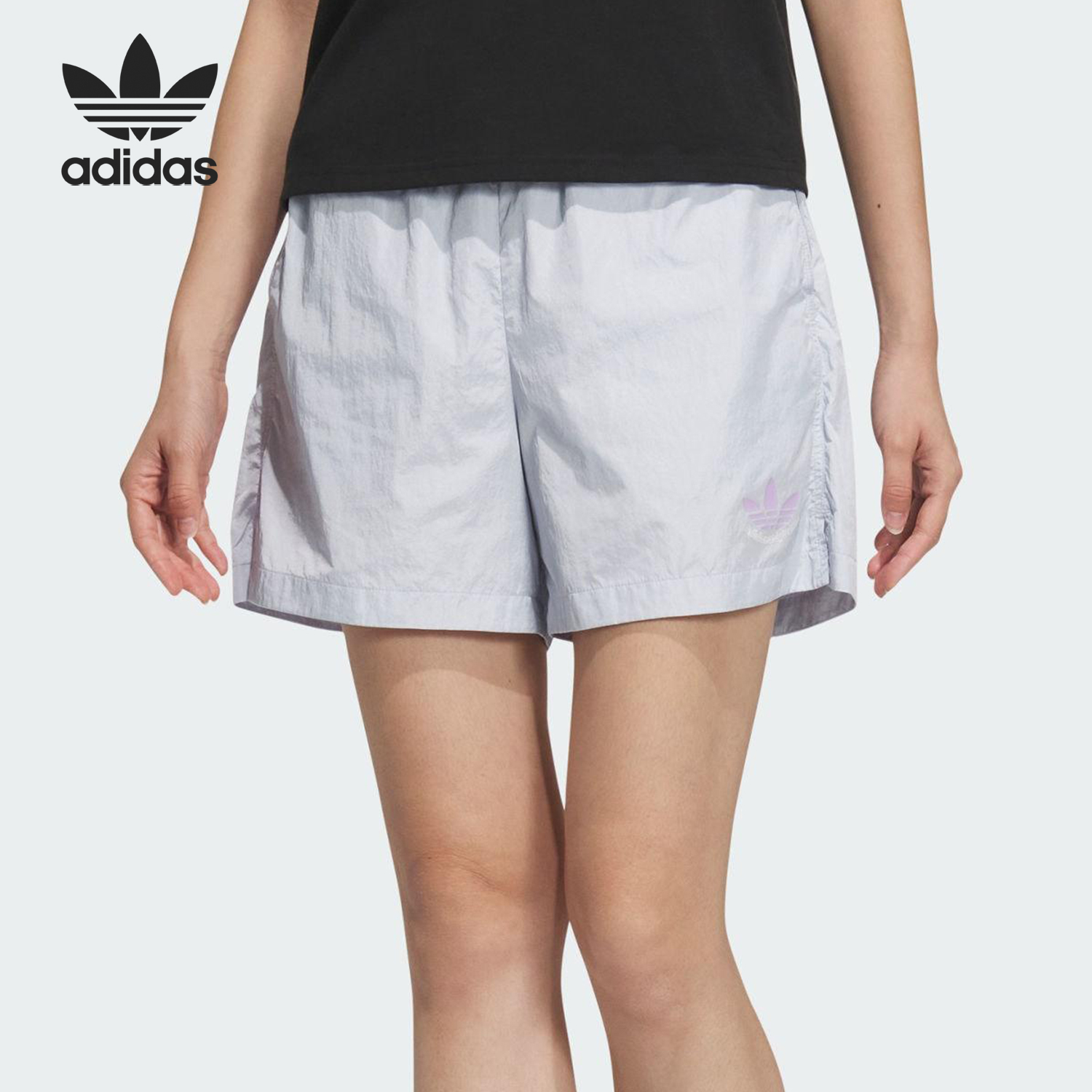 Adidas/阿迪达斯官方正品三叶草女士运动梭织透气训练短裤JN1683