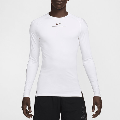 Nike/耐克正品Drake男士修身圆领针织运动训练长袖T恤DN0001-100