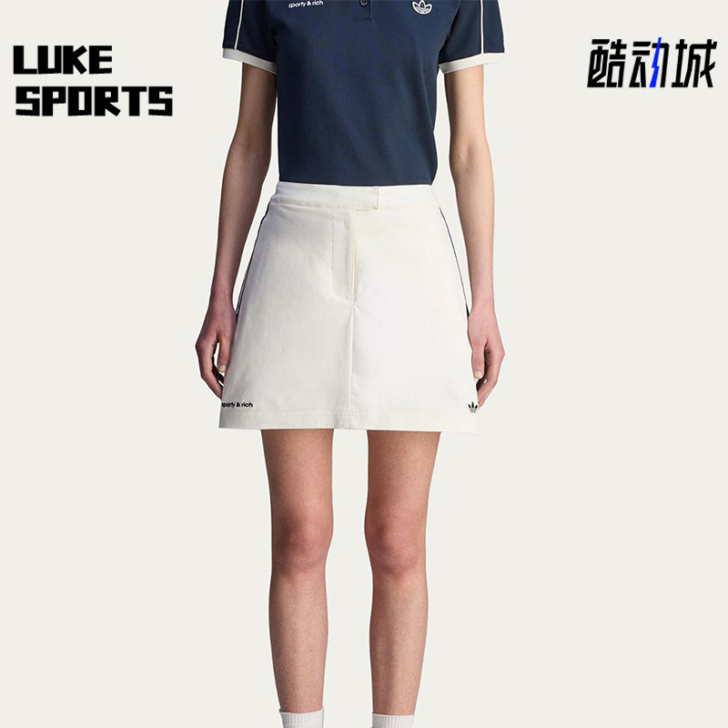 Adidas/阿迪达斯正品三叶草女士网球三条纹经典运动裙裤JL7194