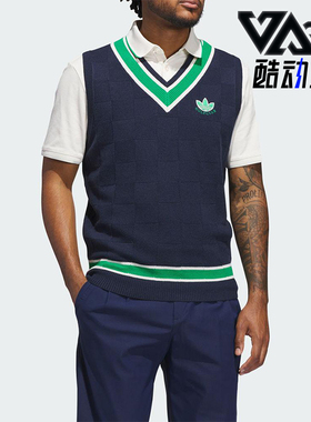 Adidas/阿迪达斯正品三叶草男士无袖高尔夫运动针织马甲JN9736