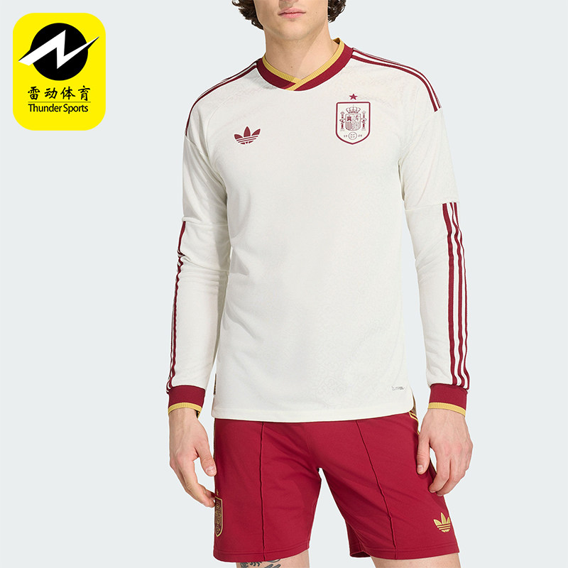 Adidas/阿迪达斯正品三叶草男士复古足球球衣舒适长袖T恤KA1957